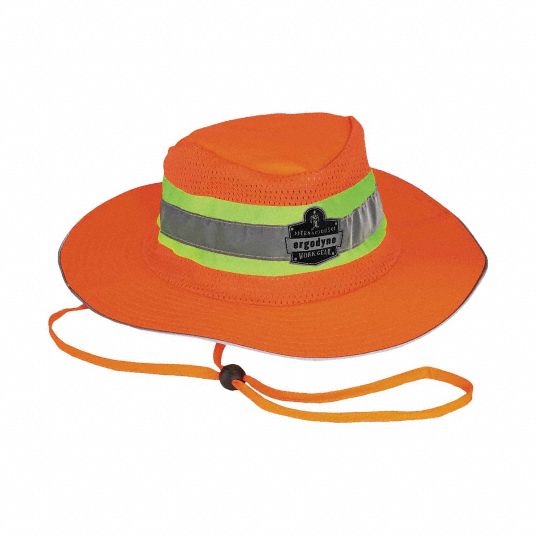 GLOWEAR BY ERGODYNE, Orange, XL, Sun Hat - 1CXK8