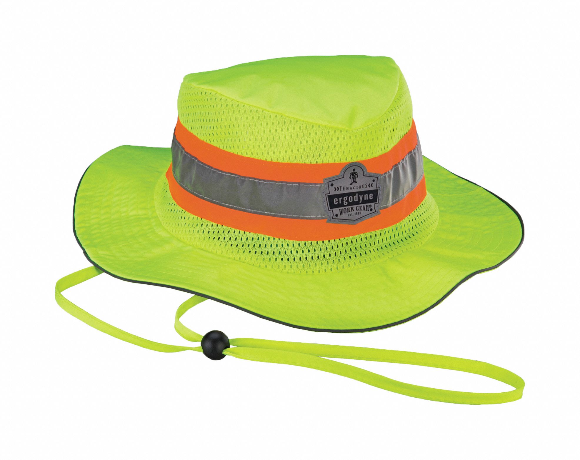 CHAPEAU DE SOLEIL GARDE FORESTIER,VRT,P/M,POLYESTER,CORDON COULISSANT,HTE VISIBILITÉ