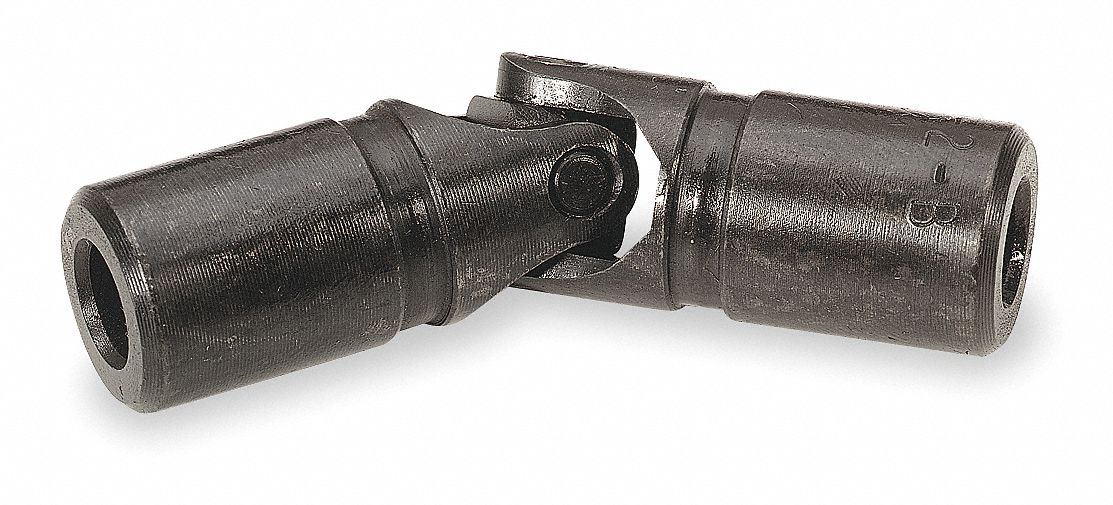 Overall Length 5-3/8 Solid DD Steel Universal Joint Outside Dia. 3/4 