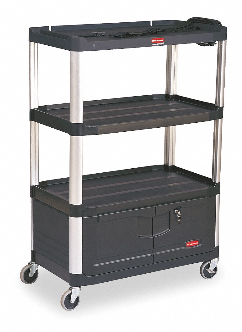 Rubbermaid Commercial Products Cart With Cabinet 48hx36 1 4w