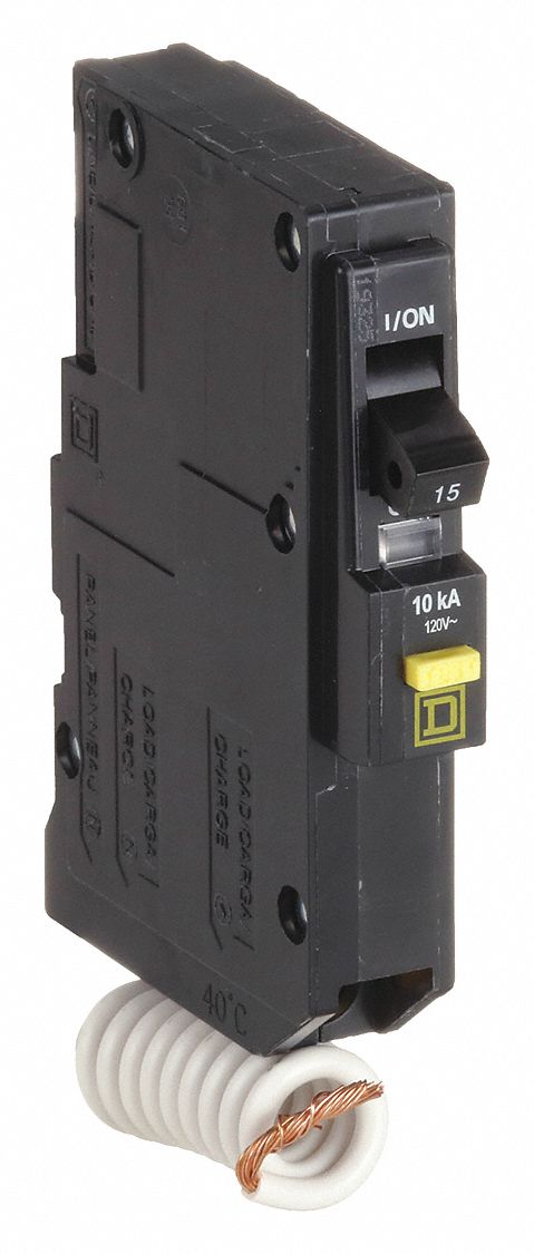 Miniature Circuit Breaker: 15 A, 120V AC, Single Phase, 10kA at 120V AC, 1 Poles