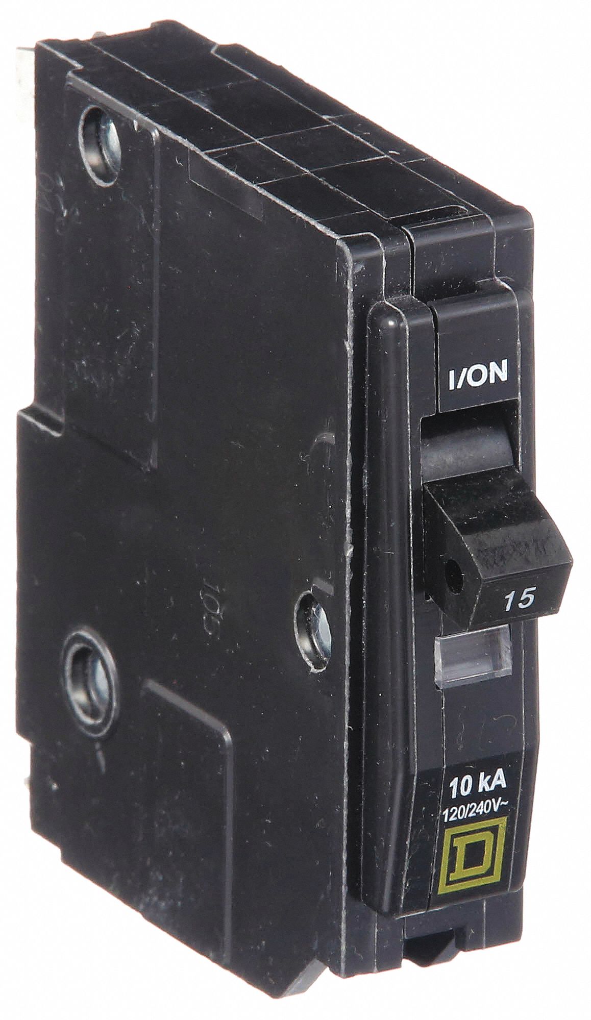 MINIATURE CIRCUIT BREAKER, 15 A, 120V AC, SINGLE PHASE, 10KA AT 120V AC, QO, 1 POLE