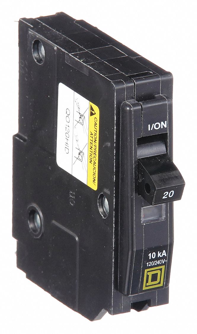 Miniature Circuit Breaker: 20 A, 120/240V AC, Single Phase, 10kA at 120/240V AC, 1 Poles