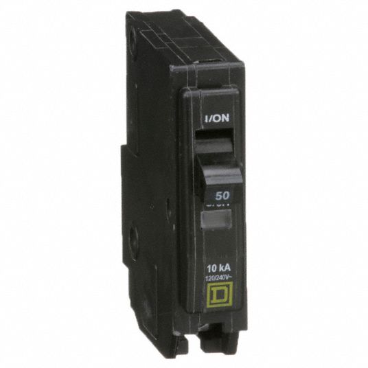 SQUARE D, 50 A, 120/240V AC, Miniature Circuit Breaker - 1D244|QO150 ...