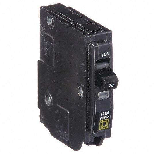 SQUARE D, 70 A, 120/240V AC, Miniature Circuit Breaker - 1D247|QO170 ...