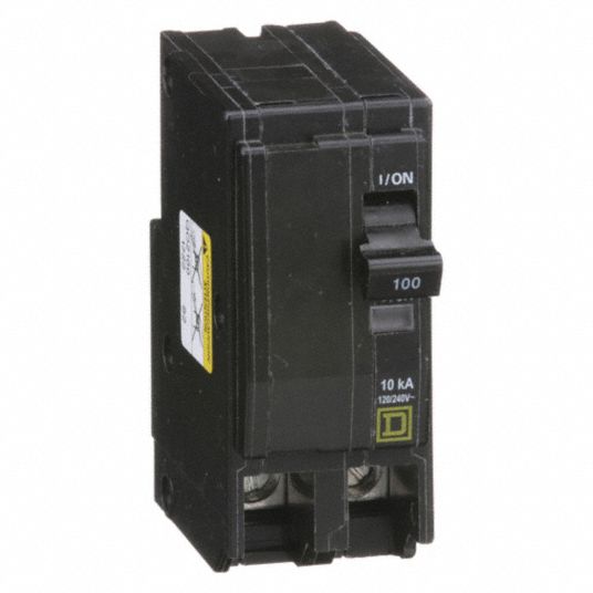 SQUARE D, 100 A, 120/240V AC, Miniature Circuit Breaker - 1D251|QO2100 ...