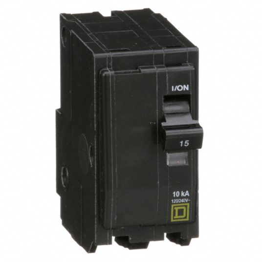 SQUARE D, 15 A, 120/240V AC, Miniature Circuit Breaker - 1D254|QO215 ...