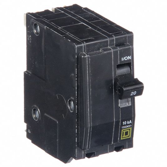 SQUARE D, 20 A, 120/240V AC, Miniature Circuit Breaker - 1D301|QO220 ...