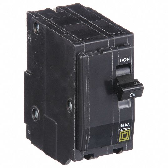 SQUARE D, 20 A, 120/240V AC, Miniature Circuit Breaker - 1D305|QO220HID ...