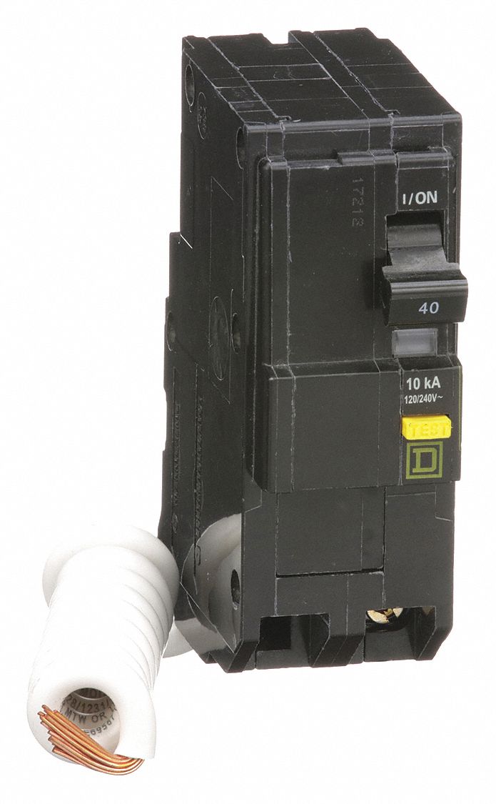 SQUARE D Plug In Circuit Breaker, QO, Number of Poles 2, 40 Amps, 120 ...