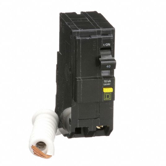 SQUARE D, 40 A, 120/240V AC, Miniature Circuit Breaker - 1D312|QO240GFI ...