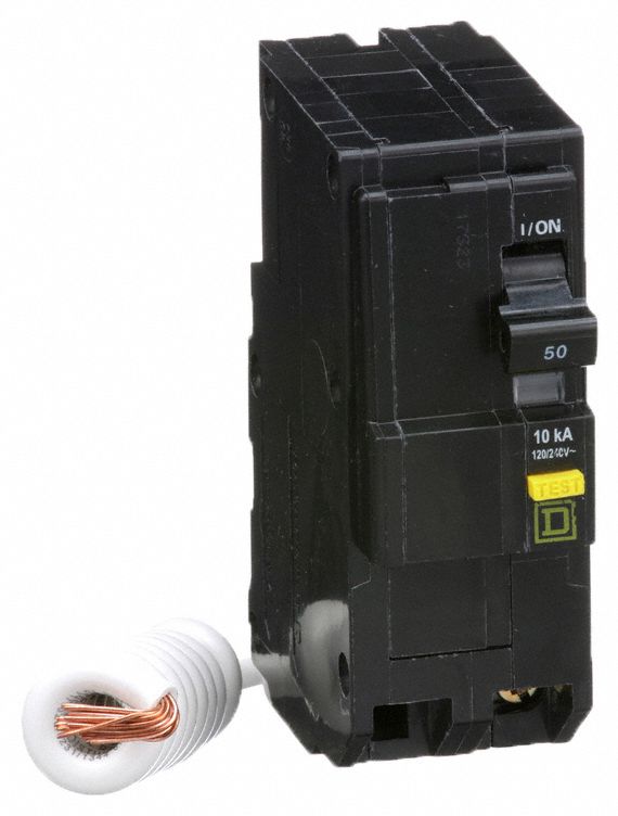 Miniature Circuit Breaker: 50 A, 120/240V AC, Single Phase, 10kA at 120/240V AC, 2 Poles
