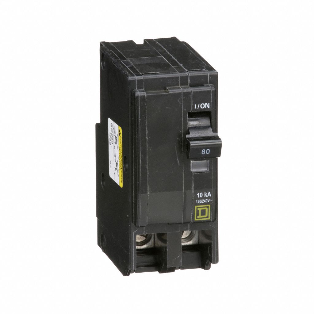 Miniature Circuit Breaker: 80 A, 120/240V AC, Single Phase, 10kA at 120/240V AC, 2 Poles