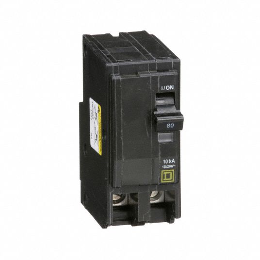 SQUARE D, 80 A, 120/240V AC, Miniature Circuit Breaker - 1D318|QO280 ...