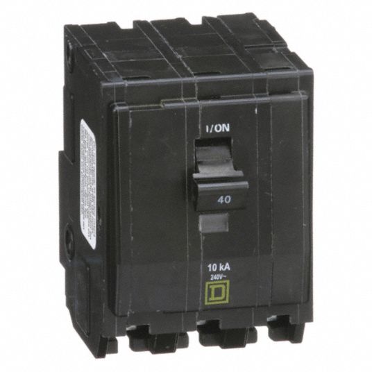 SQUARE D, 40 A, 120/240V AC, Miniature Circuit Breaker - 1D326|QO340 ...