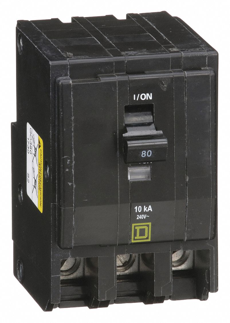 Square D Miniature Circuit Breaker, Amps 80, Circuit Breaker Type 