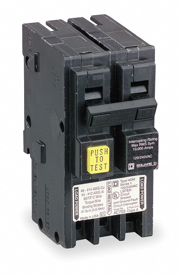 Miniature Circuit Breaker: 25 A, 120/240V AC, Single Phase, 10kA at 120/240V AC, 2 Poles