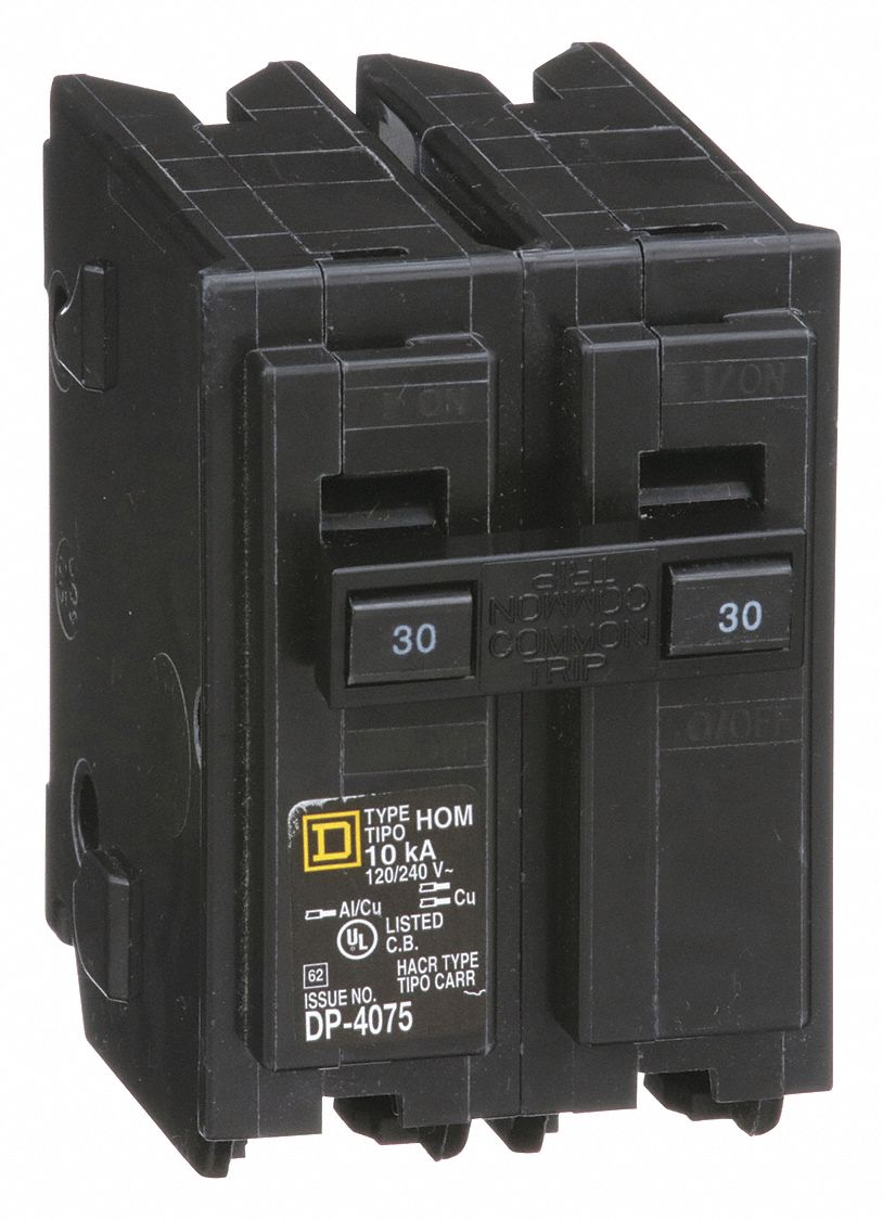 SQUARE D, 30 A, 120/240V AC, Miniature Circuit Breaker 1D354HOM230