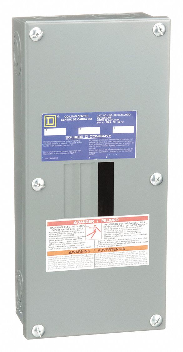 Square D Load Center Number Of Spaces 3 Amps 60 A Circuit Breaker