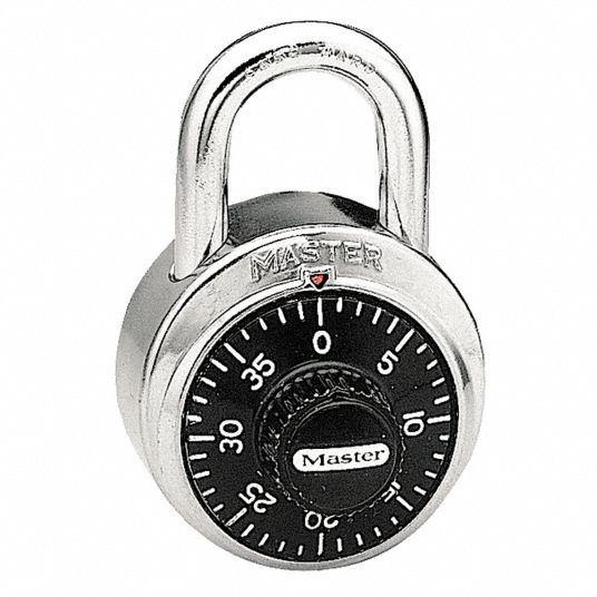 Master Lock 1525 Combination Padlock, Center, 1 Dial, SS