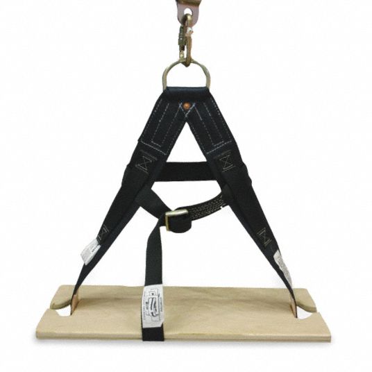 HONEYWELL MILLER Boatswain Chair, Black, 12x24x1 In. 1D8356004NS/BK