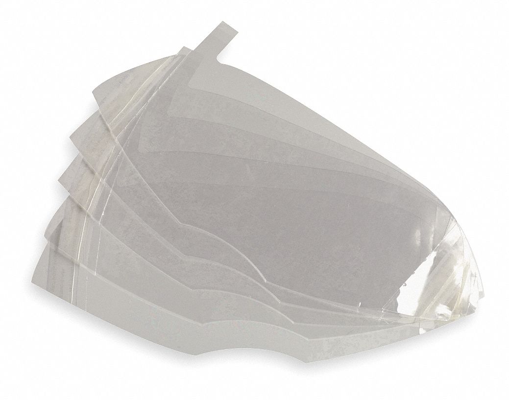 LENS COVER, CLEAR, PLASTIC, 5 X 6¾ IN, 15-PK, FOR FULL FACEPIECE RESPIRATORS