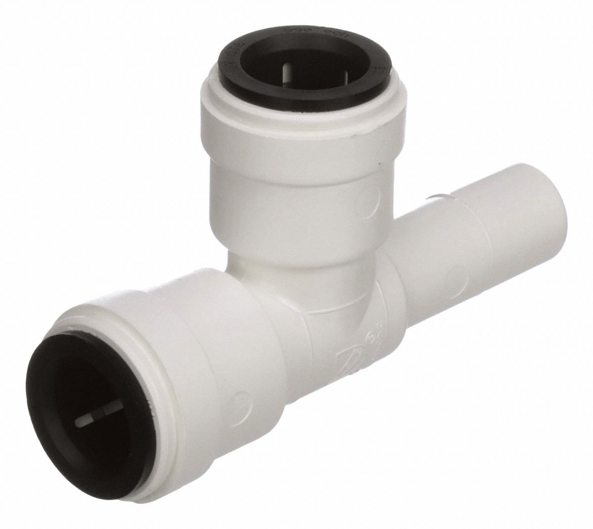 Push-Fit Tee Fitting: Tee, 1/2 in OD x 1/2 in OD x 1/2 in OD Size, Polysulfone, Adapter