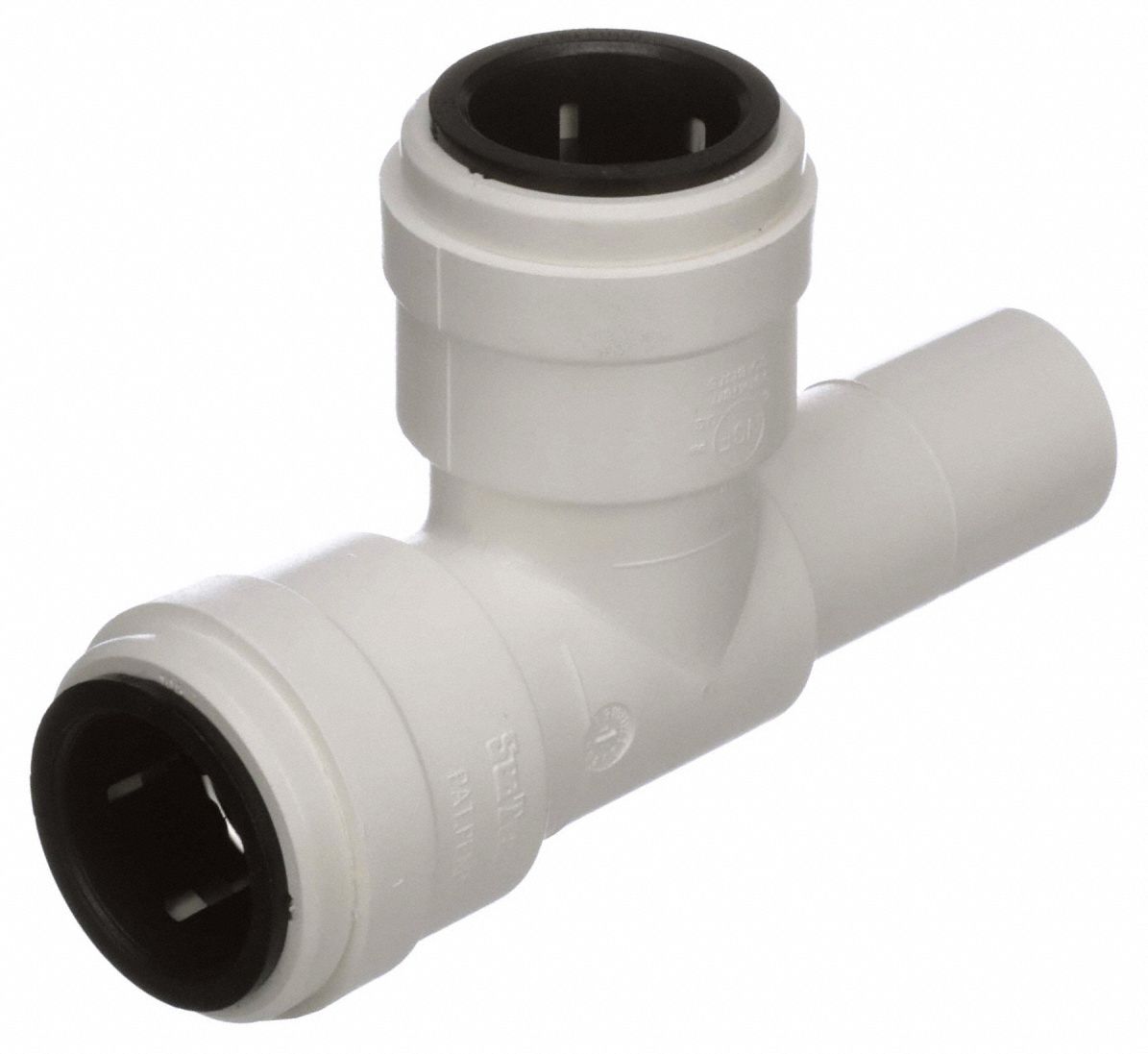 Push-Fit Tee Fitting: Tee, 3/4 in OD x 3/4 in OD x 3/4 in OD Size, Polysulfone, Adapter