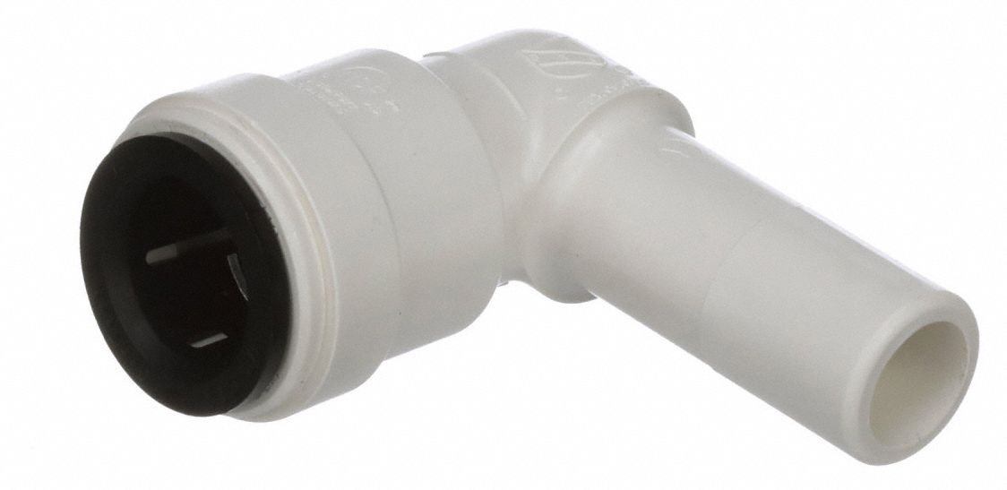 Push-Fit Elbow Fitting: 3/4 in OD x 3/4 in OD Size, Push-to-Connect x Push-to-Connect, Adapter