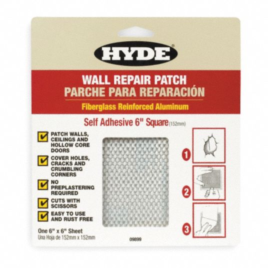 Hyde 6 x 6 Aluminum Self Adhesive Wall Patch