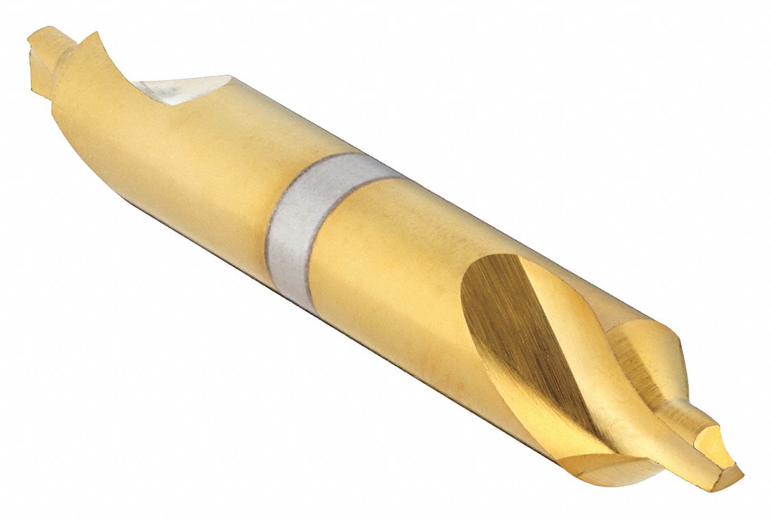 Center Drill: #0 Drill Size, 1/8 in Body Dia., 1/32 in Drill Point Dia., 1 1/4 in Overall Lg