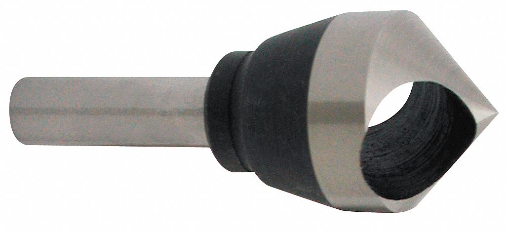 KEO 53514 Cobalt Steel Single-End Countersink Round Shank 3/8 Shank Diameter TiN Coated 3/4 Body Diameter 82 Degree Point Angle 