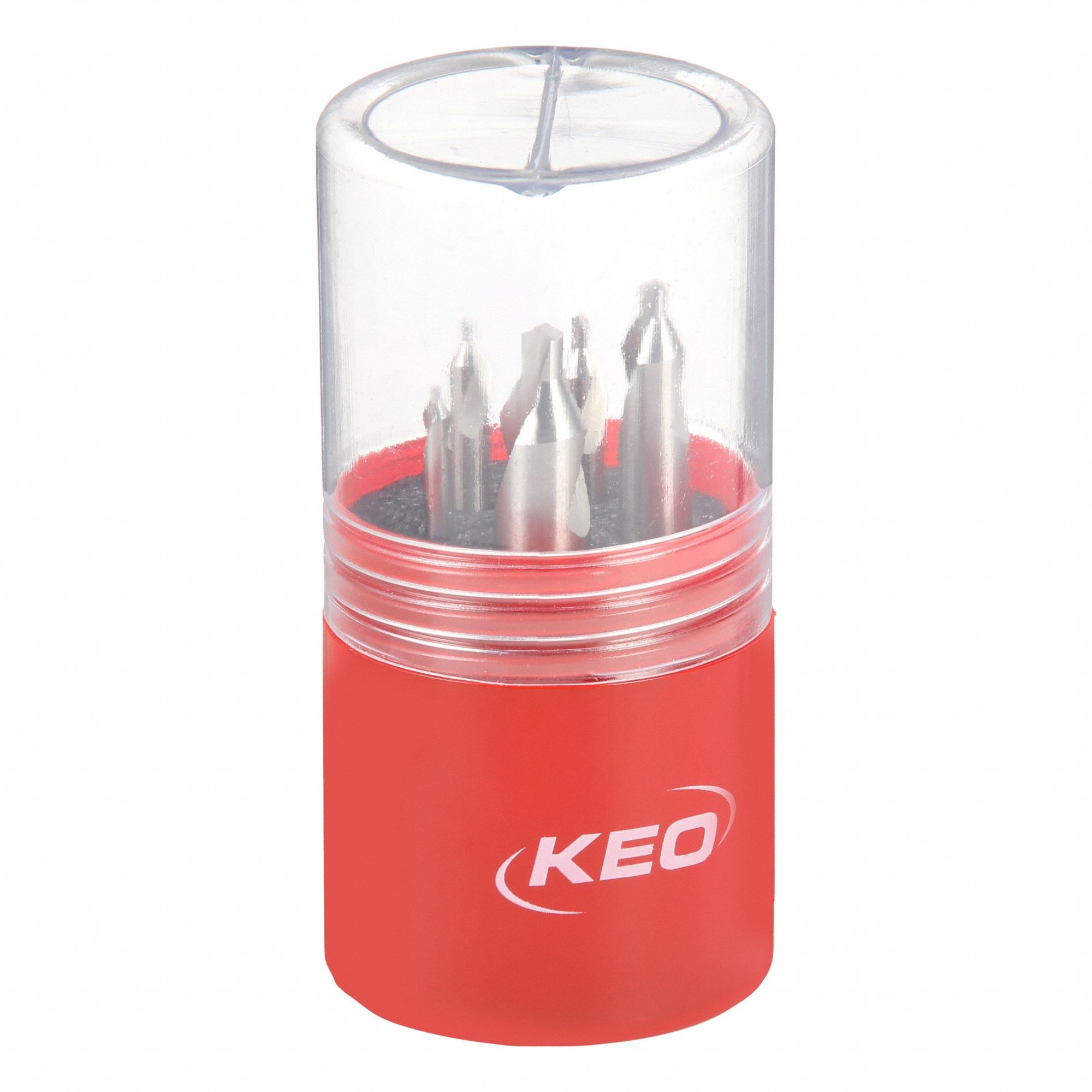 Center Drill Set: Plain-Tip, 5 Pc, 60°, High Speed Steel