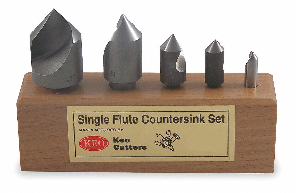 KEO Countersink Set, 82 ° Countersink Angle, Number of Pieces 5, High