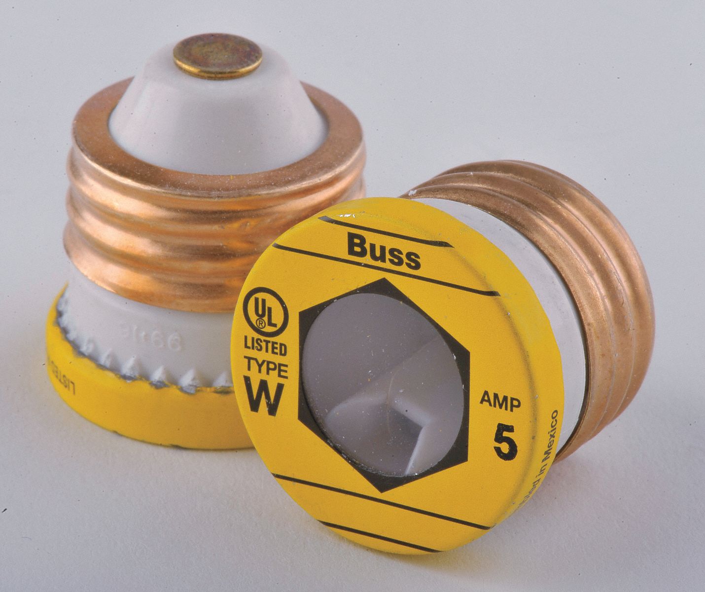 BUSSMANN Plug Fuse, Indicating, 5A, W Series, Fast Acting, PK 4 1DC12