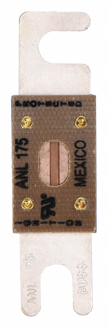 Forklift Limiter Fuse: Bolt-On, Time-Delay, 175 A, 80 V DC, Indicating, AC- & DC-Compatible