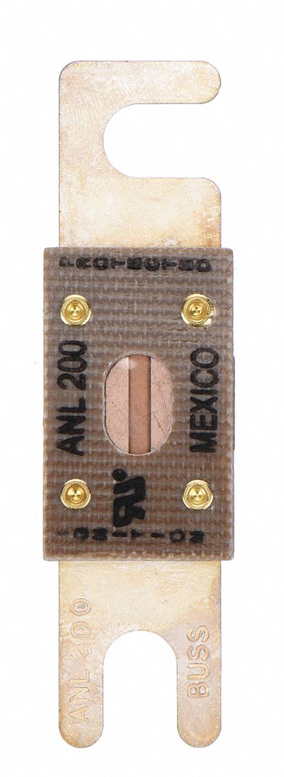 Forklift Limiter Fuse: Bolt-On, Gen Purpose, 200 A, 80 V DC, Indicating