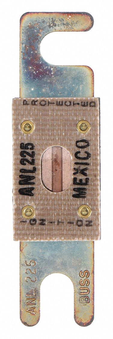 Forklift Limiter Fuse: Bolt-On, Time-Delay, 225 A, 80 V DC, Indicating, AC- & DC-Compatible