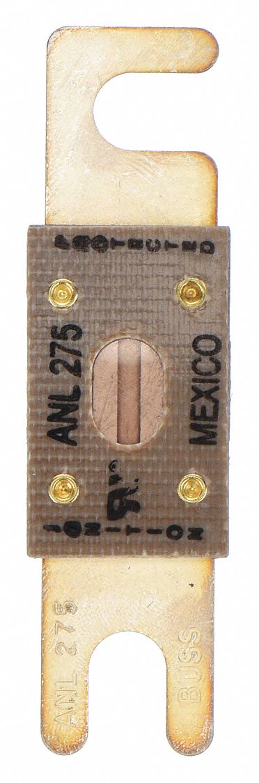 Forklift Limiter Fuse: Bolt-On, Time-Delay, 275 A, 80 V DC, Indicating, AC- & DC-Compatible