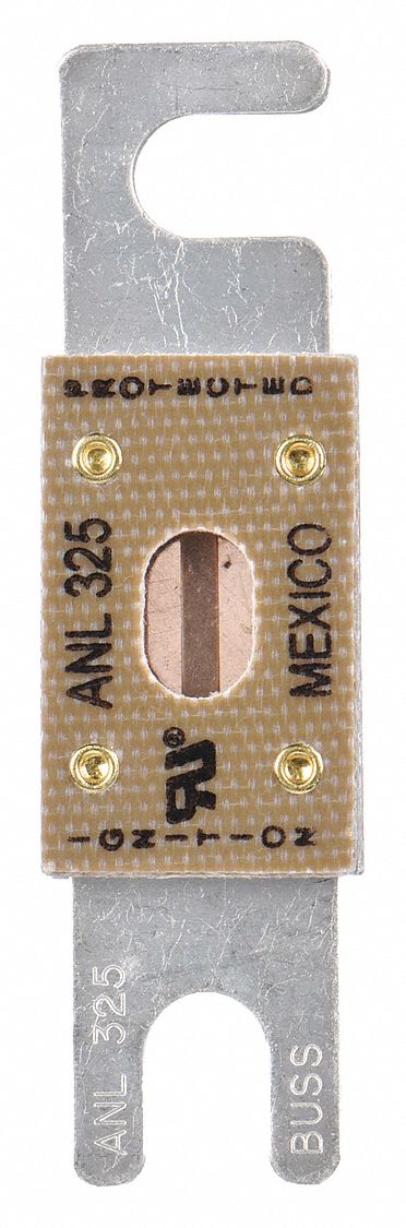 Forklift Limiter Fuse: Bolt-On, Time-Delay, 325 A, 80 V DC, Indicating, AC- & DC-Compatible