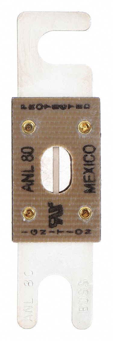 Forklift Limiter Fuse: Bolt-On, Time-Delay, 80 A, 80 V DC, Indicating, AC- & DC-Compatible
