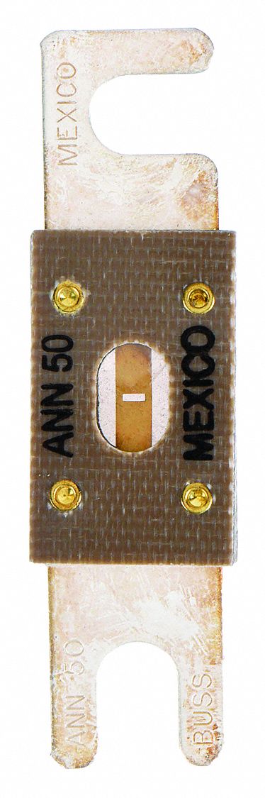 Forklift Limiter Fuse: Bolt-On, Very-Fast-Acting, 50 A, 80 V DC, Indicating