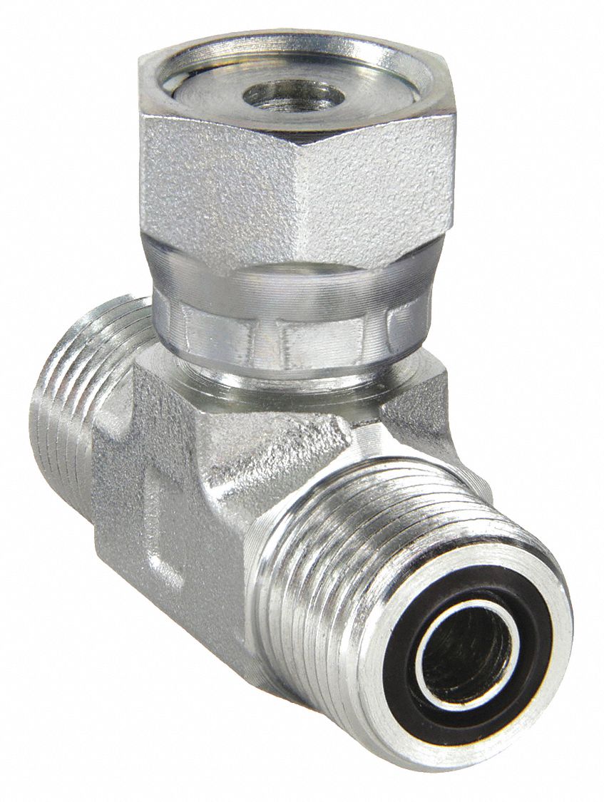 SWIVEL NUT BRANCH TEE: SWIVEL ADAPTER TEE, O-RING FACE SEAL X O-RING FACE SEAL X O-RING FACE SEAL