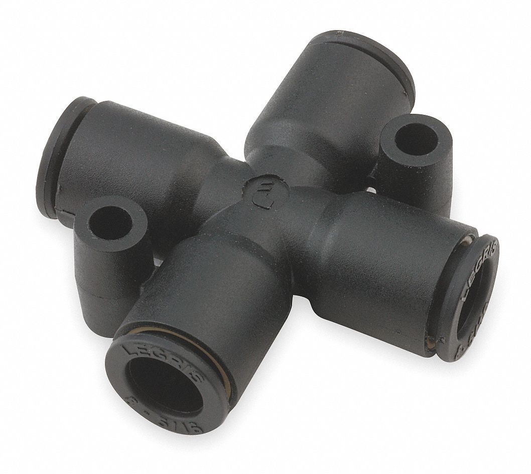 EQUAL CROSS: NYLON, PUSH-TO-CONNECT X PUSH-TO-CONNECT X PUSH-TO-CONNECT, IMPERIAL, 10 PK