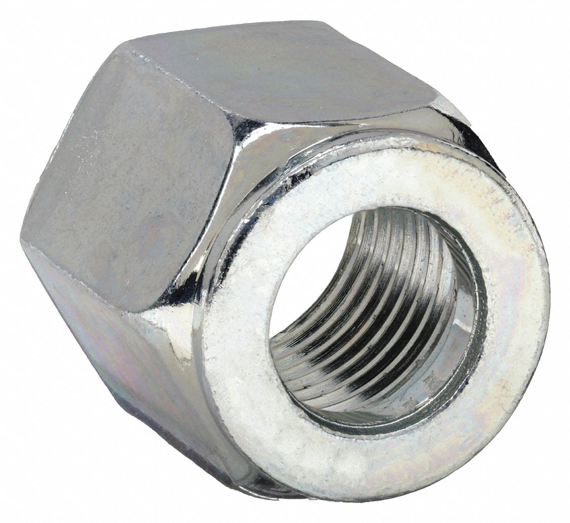 NUT: COMPRESSION, FOR ¼ IN TUBE OD, 500 ° F MAX OP TEMP, 23/32 IN L, ZINC PLATED STEEL