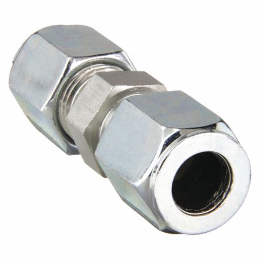 Hose connection with union nut straight