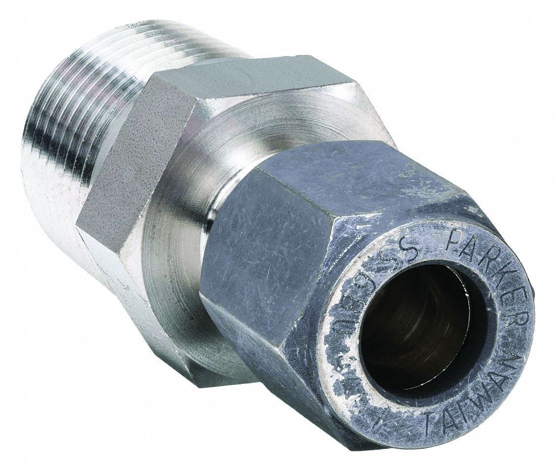 1/4 Tube X 1/4 MNPT Compression Fitting - 316 Stainless Steel