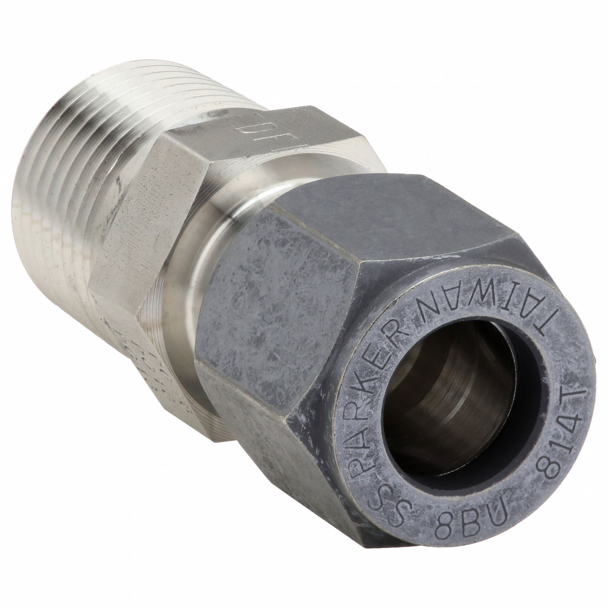 MALE CONNECTOR: 316 SS, MALE FLARELESS BITE X MNPTF, FOR ⅝ IN TUBE OD, FERULOK