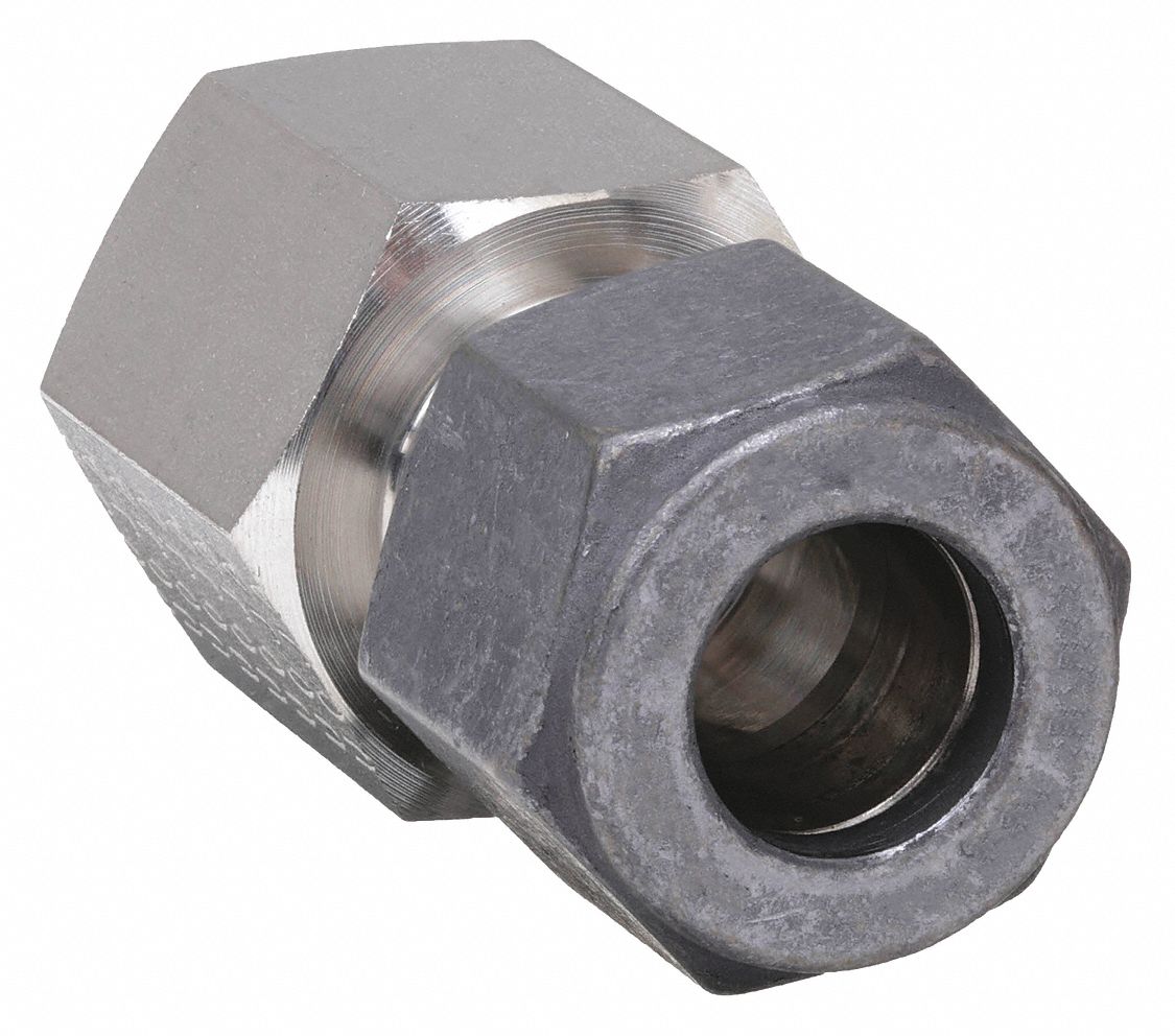 FEMALE CONNECTOR: 316 SS, MALE FLARELESS BITE X FNPT, FOR ¼ IN TUBE OD, FERULOK, FNPT