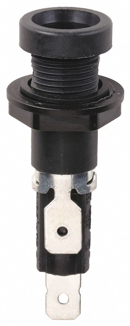 PANEL-MOUNT FUSE HOLDER, 0 TO 16 A, 250V AC/32V DC, ¼ IN QUICK CONNECT, NONINDICATING